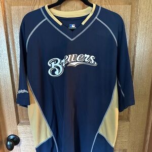 Milwaukee Brewers Baseball Jersey-Blue/Gold.  New without Tags.  Size XL.